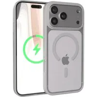 EAZY CASE Handyhülle Outdoor Case MagSafe für Apple iPhone 17 Pro Max 6,9 Zoll, Schutzhüllle Outdoor Case mit MagSafe stoßfest Backcover modern Grau