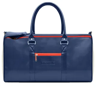 Lambretta - Reisetasche, Retro, Sport (Marineblau/Weiß)