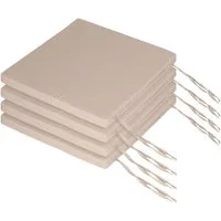 relaxdays Stuhlkissen Flache Stuhlkissen im 4er Set, Beige, 4er-Pack