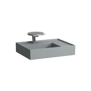 LAUFEN Waschtisch Kartell · LAUFEN 460x600x150, ohne Hahnloch, ohne Überlauf, Ablage rechts, graphi H8103347581121