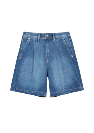 s.Oliver Red Label - Jeans-Bermuda mit Falten blau - Gr. - 36