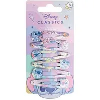 Disney Haarspange Stitch Haarspangen Kinder 6 teilig Haaraccessoires Mädchen, Packung, 6-tlg.