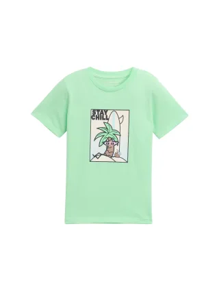 tom tailor kids - T-Shirt mit Print soft neo green - Gr. - 128/134