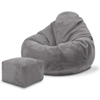 Dreamroots Sitzsack, Grau, Textil, 70x70x70 cm, Oeko-Tex® Standard 100, Wohnzimmer, Hocker, Sitzsäcke, XXL Sitzsäcke