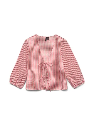 VERO MODA - VMCAMILLA 3/4 TOP WVN Pink-A-Boo - Gr. - L