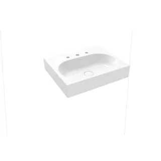 Kaldewei Centro Waschtisch 903406033001 3061, 60x50x12cm, weiss, Perl-Effekt, 3 Hahnlöcher