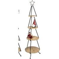 formano Etagere Winterzeit, Metall, Höhe: 150cm, Farbe: Schwarz, Motiv: Baum