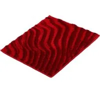 Kleine Wolke Badematte Terrace, Badvorleger, Badezimmer Teppich, Höhe 23 mm, rutschhemmend beschichtet, fußbodenheizungsgeeignet, Polyacryl, rechteckig, Badteppich, modernes Wellen Design, Hoch-Tief Effekt