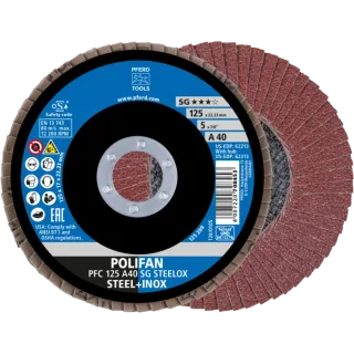 PFERD TOOLS POLIFAN Fächerscheibe PFC konisch SG STEELOX Stahl/Edelstahl - 67704125