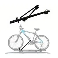 OMAC Dachfahrradträger Dachfahrradträger bis 17kg Aluminium Schwarz Fahrradhalter, (1-tlg), Abnehmbar, Leichtgewichtig