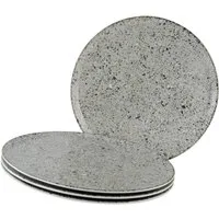 CreaTable Pizzateller Stone Collection Genua, Teller Set, 4-tlg., (4 St), Italienische Eleganz, Vielseitig einsetzbar