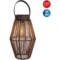 näve LED Solarleuchte Korbinian, LED fest integriert, Warmweiß, Schnurbespannung, inkl. Lichtbulb mit LED, warmweißes Licht, Henkel
