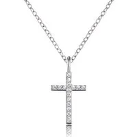 Engelsrufer Kette mit Anhänger Kreuz, mit Zirkonia (synth)