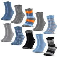 OCCULTO Basicsocken Jungen & Mädchen Bunte Socken 10er Pack (Modell: Estilo) (10-Paar)