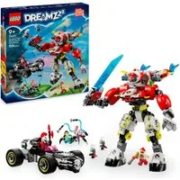 LEGO® Coopers Tiger-Mech und Zero's Hot Rod Auto (71497), LEGO DREAMZzz Konstruktionsspielsteine, (1006 St), Made in Europe