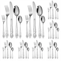 KingLux Besteck-Set 40 teiliges Besteck Set 8 Personen Luxus Palaststil glänzend (40-tlg), 8 Personen, Edelstahl