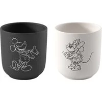 Villeroy & Boch Tasse Manufacture Rock - Mickey Mouse Kaffeebecher 2erSet, Premium Porcelain