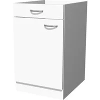 Flex-Well Unterschrank Küchenunterschrank ohne Arbeitsplatte - 50 cm breit - Weiß – Witus