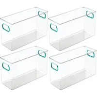 mDesign Aufbewahrungssystem mDesign Aufbewahrung Organizer Behälter 4er-Set Kunststoff Transpare