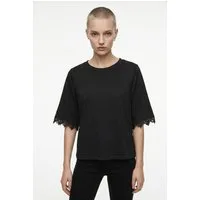 Vero Moda Rundhalsshirt VMLYLA SS O-NECK TOP JRS Baumwolle, regular fit