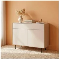 LeGer Home by Lena Gercke Lowboard Essentials, Kommode, Anrichte, Kombikommode, Schrank mit Metallfüßen, Breite: 111 cm, UV lackiert, Push-to-open-Funktion