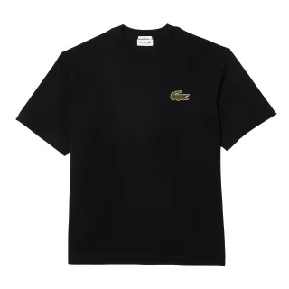 Lacoste - T-Shirt für Herren, Dicke Baumwolle, Übergroß (Schwarz)