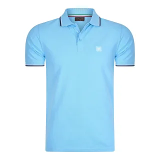 Polo Applique Pique von Cappuccino Italia in der farbe Blau und in größe S.