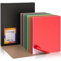 sa roca Dekorationsfolie Textilfolie zum Aufbügeln Plotterfolie Flexfolie Bügelfolie, (25 Textilfolien, 120 Designvorlagen & E-Book), Plotter Starter Set mit 25 Textilfolien, 120 Designvorlagen & E-Book