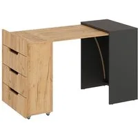 KOMTO Schreibtisch KOMTO Schreibtisch mit Stauraum – PC Tisch, Tisch FOLDY 128x60x75 cm
