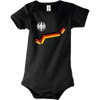 Youth Designz Strampler Deutschland Baby Body Strampler im Retro Fußball Trikot Look in tollem Design, mit Frontprint