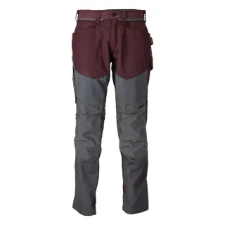 MASCOT Herren Hose mit Knietaschen CUSTOMIZED Bordeaux / Anthrazitgrau 48 - 22479-230-2289-76C48