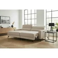 OTTO home Ecksofa LEWII, Schlafsofa elektrisch mit Sitztiefenverstellung, L-Form, 225 cm, mit USB A/C-Anschluss. Federkern, verstellbaren Kopfstützen, Webstoff