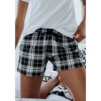 Vivance Dreams by Lascana Pyjamashorts mit Schwarz-Weiß-Druck