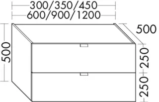 Burgbad Unterschrank rc40 System PG2 500x1200x500 Asteiche Natur, WWOA120F4117 WWOA120F4117
