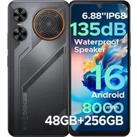 DOOGEE M30 Android 16 Handy,IP68, 6,88" 33W mit Lautsprecher 256GB Smartphone (6.88 Zoll, 256 GB Speicherplatz, 64 MP Kamera, 6+256GB, 2TB, Dual-SIM, 135dB, NFC/Fingerabdruck/Gesichtserkennung)