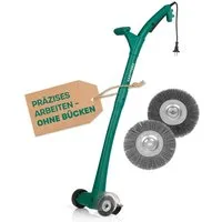 EASYmaxx Hartbodenreiniger elektrisch 140 Watt-[ABS/Stahl] inkl. 2 auswechselbaren Bürsten, 140 W, Einfache säuberung von Fugen, Gehwegen & uvm