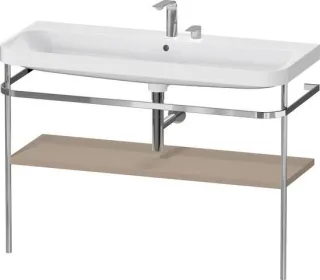 Duravit Happy D.2 Plus c-shaped Set mit Metallkonsole Leinen Matt 1175x490x850 mm - HP4839E75750000 HP4839E75750000