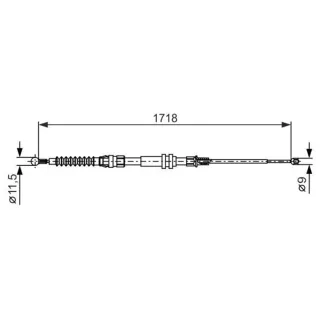 Bosch Handbremsseil hinten VW Caddy 1987482378