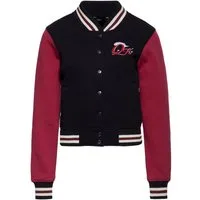 QueenKerosin Collegejacke Rebel at Heart (1-St) Mit hochwertiger Stickerei im Vintage Comic Design