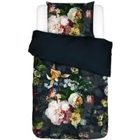 Essenza Bettwäsche Fleurel Indigo Blue, Baumwolle, 2 teilig, Floral, Flanell