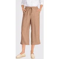 GOLDNER Stoffhose Kurzgröße: Sommerhose mit Rundumschlupfbund Schlupfhose mit Bindeband, weitem Bein und 7/8-Länge