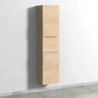 Sanipa 3way Hochschrank mit 2 Türen und 1 Auszug, Eiche-Nordic UM10548