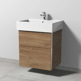 Sanipa 3way Waschtischunterbau zu Duravit Vero Air Waschtisch mit 2 Auszügen, Eiche-Kansas BR43359