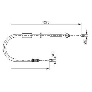 Bosch Handbremsseil hinten links Renault Modus