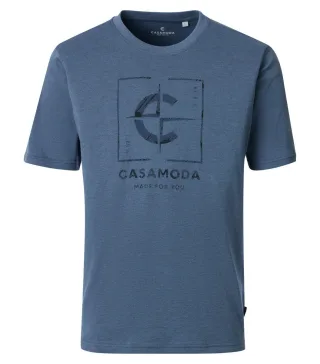 CASAMODA - Kurzarm T-Shirt blau - Gr. - M