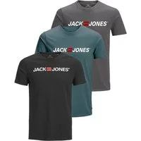 Jack & Jones T-Shirt Stilvolles Slim-Fit oder Regular Shirt mit Printdruck (3er-Pack) Printdruck