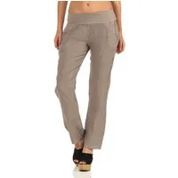 malito more than fashion Leinenhose malito Damen Hose aus Leinen, Stoffhose in Uni Farben, Freizeithose leichte Stoffhose mit elastischem Bund