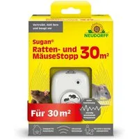 Neudorff Ultraschall-Tierabwehr Sugan Ratten- und MäuseStopp (für 30 m) 1 Stk., Rattenschreck Ultraschall vertreibt Ratten und Mäuse sofort und dauerhaft aus Haus, Keller und Garage, kein Gewöhnungseffekt durch ständig wechselnde Frequenzen, Gegen Ra