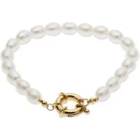 YAMOKO Armband YAMOKO Damen-Armband 585er Gelbgold Süßwasserperle
