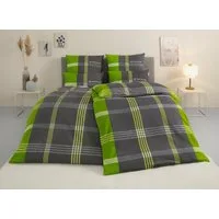 TOM TAILOR HOME Bettwäsche Ole, Renforcé, 2 teilig, karierte Bettwäsche aus Baumwolle, mit Reißverschluss